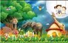 Papel de parede personalizado Murals 3d Murais Bela Floresta Animal Animal Children's Room Mural Wall Papers Home Decoração