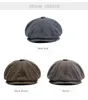 Unisex Autumn Winter Newsboy Caps Män och kvinnor varma tweed åttonal hatt för manliga detektivhattar Retro Flat3848350