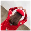 Women's Sweaters 2022 Fashion Sweater Christmas Red Soft Warm Pullover Long Sleeve Top Autumn Winter Woman Turtleneck