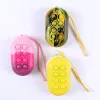 DHL Natal Bonito Mão Bolsas Fidget Brinquedos Crianças Capas Lápis Simples Dimple Push Sensory Fidget Toy Autism Antistress Game