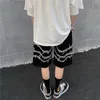 Harajuku Streetwear Iron Chain Pattern Jogger Shorts Men And Women Hip Hop Skateboard Summer Elastic Waist 210714