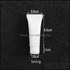 Empty Mini Soft Cosmetic Hand Cream Tube White Hoses Squeeze Bottles Plastic Container Fast F1941 Drop Delivery 2021 Per Bottle Fragrance
