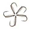 Fishing Hooks 10PCS Spring Hook Barbed Swivel Circle Carp Stainless Steel Tackle Lock Accessories