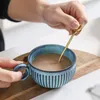Кружки винтажная переменная глазурь керамическая кофейная кружка персонализированная голубая молоко вода чашка чайная чашка японская кухонная посуда уникальный домашний декор подарок