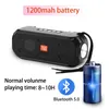 TG280 Bluetooth Speaker Portable Solar Laddning Högtalare Trådlös Mini Kolumn 3D 10W Stereo Musik Surround Support FM / TF Bass ljudlåda med LED-ficklampa