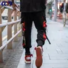 Mężczyźni Hip Hop Ubrania Streetwear Joggers Cargo Spodnie Spleciane Kombinezony Punk Harpis Harajuku Kobiety Spodnie Grunge Mężczyźni