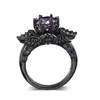 Punk Skull Retro Gothic Style Rings For Women Men Halloween Jewellry Women' Black Ring Accession Wholesale Fashion Jewelry R523