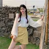 3色春秋の女性のブラウス韓国の甘いシフォンシャツ女性のoutwear長袖トップス（N0065 210423