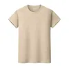 men and women round neck solid color T-shirt summer cotton bottoming short-sleeved half-sleeved MA715i