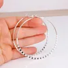 Hoop Huggie HGflyxu Goud en Zilver Kleur Grote Hoops Earring Party Dagelijkse Meisje Mode Trendy Ronde Oor Grote maat Sieraden E0222