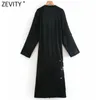 Women Vintage Cross V Neck Phoenix Embroidery Casual Kimono Midi Dress Ladies Chic Lace Up Black Vestido DS4947 210420