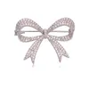 Luxury Rhinestone Wedding Bow Knot Brooch Pin Dress Sash Pins Bridal Wedding Bouquet Brooches Jewelry Gift Broches Mujer1 741 T26593570