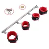 Nxy Bondage Sex Brinquedos para casais BDSM Set Handacks Handcuffs Spreader bar com tubos de aço pernas de mão capôs ​​Fetish Fetish Adulto Sm 1211