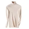 Stickade cashmere tröjor för kvinnor Turtleneck Jumper Långärmad Basic Pullover Vinter Casual Kvinnors 210428