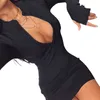 Sexy vrouwen jurk zomer schede boven knie volle lengte reguliere mouw pullover hoge taille grote open v-hals effen kleur 210522