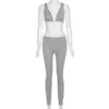 Fitness Fitness Tracksuit Sans manches V Tank Neck Tank Stretchy Legging Bra Bra Two Piece Set Street Streetwear Tenues