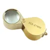Portable 30x 21mm Mikroskop Förstoringsglas Mini Triplet Jeweler Eye Loupe Förstoringsglas Förstoringsglas Smycken Diamant 1152-1
