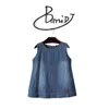 Bear Leader Girl Kjolar Baby Girl Kläder Sommar Förtjusande Barn Denim Skirt Modis Knapp Jeans Kjol Culottes Korta Tjejer Q0716