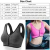 Reggiseni sportivi per le donne Reggiseno frontale con zip Est Reggiseno senza fili Post attivo Yoga Sport Allenamento Fitnes Outfit