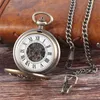 Tolles Skeleton Kylin Mechanische Taschenuhr Fob Kette Retro Oriental Clock Glück Glückssymbol Spezielle Freunde Familiengeschenke