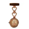 Enfermeira Personalized Poket relógio de aço inoxidável Pin Brooch Top Quality Rose Gold FOB Diamante Enfermeira Enfermeira