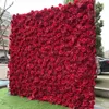 Flores decorativas grinaldas 3d painéis e roil decoração de casamento de parede artificial decoração vermelha de rosa peônia orquídeas corredores decoração home