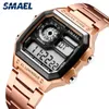 Smael Simple Watches Men Classic Waterproof Watches Stainless Steel Alloy Sl-1818 Wristwatch Relogio Masculino Erkek Kol Saati Q0524