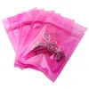 Zip Lock Plastic Bags 12x18cm Pink Blue Green Yellow Resealable Clear Dried Food Candy Smell Proof Storage Zipper P|acking Bag 100pcs/lot Package