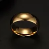 Clusterringen KLASSIEKE wolfraamcarbide 8 mm heren gepolijste koepel trouwring ring voor mannen verlovingssieraden in goud roos G265S