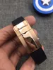 Armbandsur Master Design Herrsport Keramisk klocka Ring Rose Gold Boett i rostfritt stål Gummiband Vikbart spänne