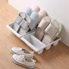 Boîte à chaussures de rangement verticale créative, organisateur en plastique, support anti-poussière pour vêtements de maison, garde-robe