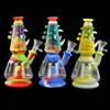 smoking bong smoke pipe water bongs pipes silicone hookahs thick glass use for tobacco