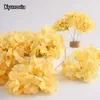 Kyunovia 50pcs seta artificiale ortensia testa di fiore palla crisantemo percorso di nozze casa el accessori da parete fiore fai da te KY34 210925