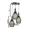 Restaurante de estilo industrial retro Droplight Three Heads Personalidade de moda criativa Ferro forjado da sala de estar barra lustre e27 pingente lam