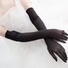 sexy long black gloves