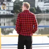 Mode Design Mäns Casual Shirt Svart och Röd Plaid Utskrift Lös bekväm för manlig klädstorlek M-5XL 210721