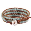 Tennis KELITCH Leather Strand Stone Beads Wrap Bracelets For Women Chains Trendy Jewelry Decorations Girls