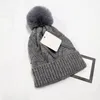 Nieuwe mode haar bal beanie merk mannen vrouwen winter en herfst warme hoge kwaliteit ademend gemonteerd emmer hoed elastisch met logo gebreide caps M008282