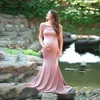 Vestidos de maternidade sem ombros, adereços para fotografia, vestido longo para gravidez, sessão de fotos para chá de bebê, vestido para mulheres grávidas