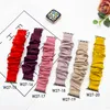 For Apple Watch Band iwatch 23456 se Woven Elastic Single Loop Strap Flower Printed Large Intestine Hair Wristband Polyester 25 Colors