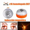 Emergency Lights Light V16 Homologated DGT Approved Car Beacon laddningsbar magnetisk induktionsstrobe