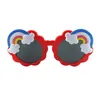 Enfants Belle Candy Rainbow Lunettes De Soleil Designer Cadre Rond Avec Arcs-En-Ciel Solides Mignon Enfant Lunettes En Gros