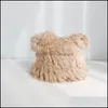 ビーニー/ SKLキャップ帽子帽子、スカーフグローブファッションaespories冬の女性のウサギの毛皮の帽子ビーニーキャップレディニットかわいい暖かいカジュアルM210 Dr