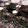 使い捨ての食器お誕生日おめでとうパーティーの装飾材のセットペーパープレートカップナイフフォークナプキンズキッズサプライ