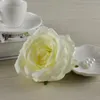 20pcs 10cm artificielle rose fleur têtes de fleur de soie décoratif de la fête de fête de fête de mariage mur de mariage bouquet blanc roses artificielles bouquet