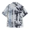 夏のファッションプリントシャツストリートウェアヴィンテージターンダウンカラー半袖基本ブラウス女性カジュアルシャツ210515
