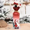 Рождественская бутылка для бутылки с бутылкой шампанское Сумки Santa Snowman оленей на стрижках.