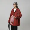 Boy Baskı Ceket Vintage Japonya Tarzı Kadın Harajuku Streetwear Rüzgarlık Rahat Hip Hop Bombacı 210510