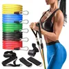 11/16 PCS Elastic Resistance Bands Yoga Pull Touw Fitness Workout Oefenbuizen Rubber Elastische Bandjes met Tas 2020 Topsporten H1026