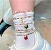 보헤미안 다층 나비 Anklet Beach 크리 에이 티브 레트로 간단한 합금 발 체인 더블 레이어 Anklets 여성용 보석